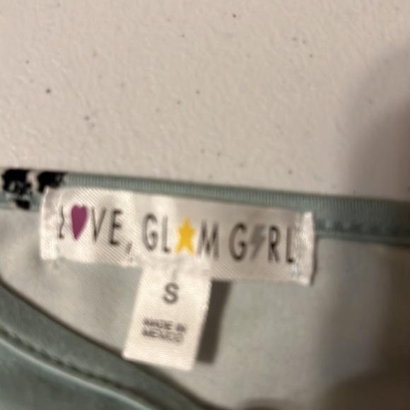 Love glam girl top, soft green, sz S, nwt - Picture 3 of 6